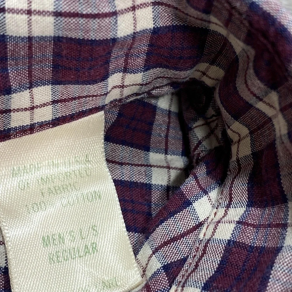 Vintage LL Bean Shirt Mens L Made USA Plaid Button Down Long‎ Sleeve Casual